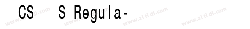 文鼎CS行楷繁S Regula字体转换
